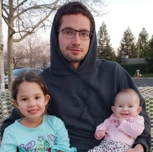 Colby Brookman with Arianna and Ava